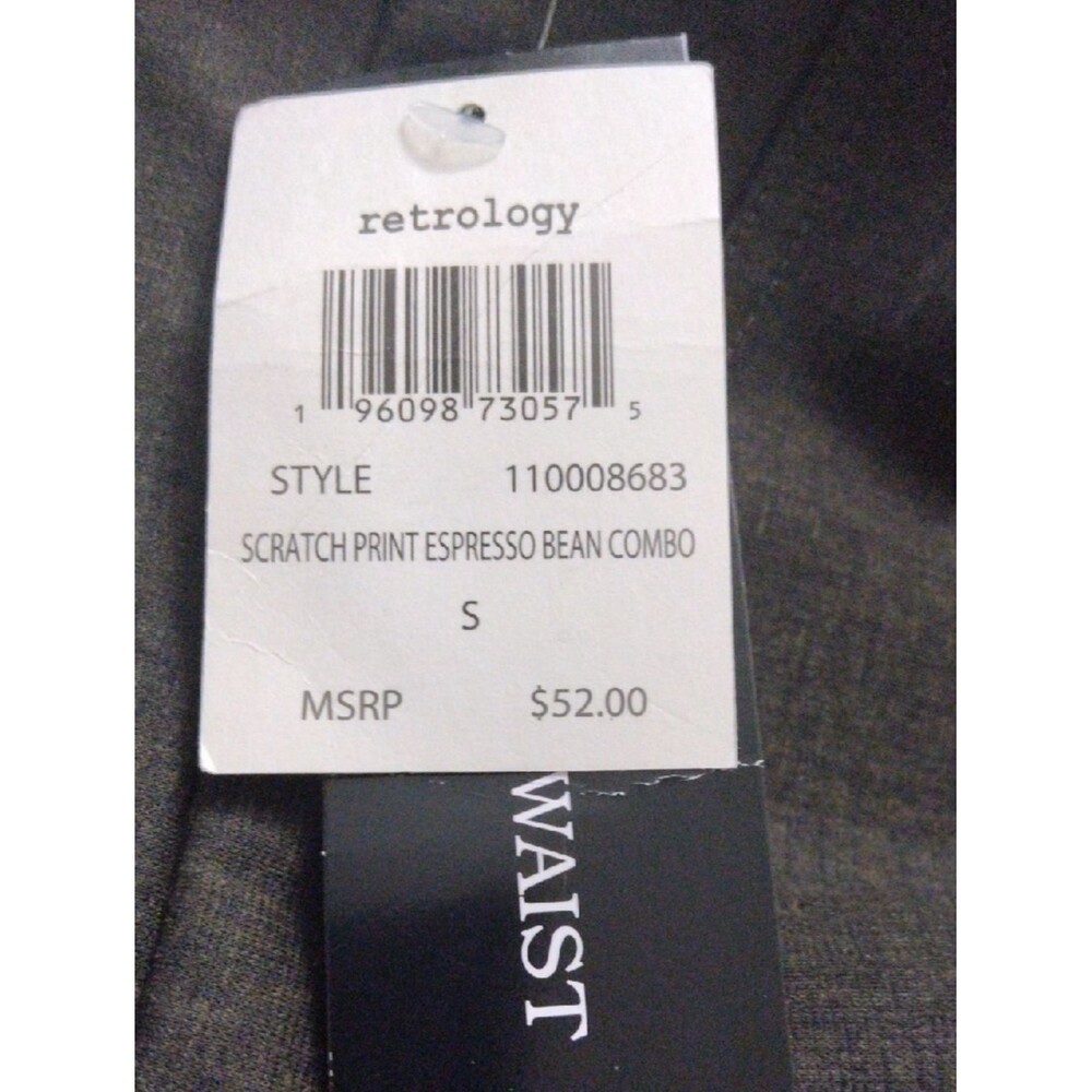 Retrology Women's Scratch Print Espresso Bean Pants Size S - Picture 6 of 6